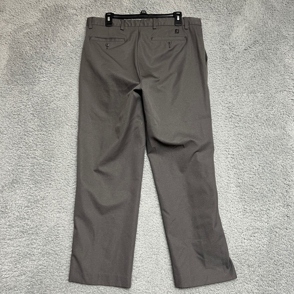 FootJoy Golf Pants Mens 38x30 Gray Excellent Performance Flat Front Chino - Picture 2 of 12